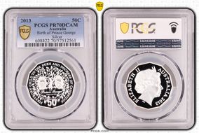 2013 50C Birth of Prince George Silver PR70DCAM