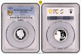 2013 $2 Silver PR70DCAM
