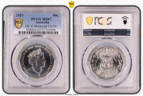 2023 50C QE II Memorial Cu-Ni MS67