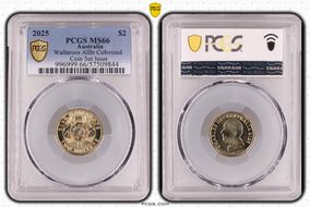 2025 $2 Wallaroos AlBr Colorized Coin Set Issue MS66