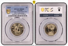 2025 $1 60 Years of the RAM AlBr 60 Counterstamp MS68