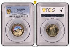 2022 $1 200 Year Royal Agr. Society Colorized MS68