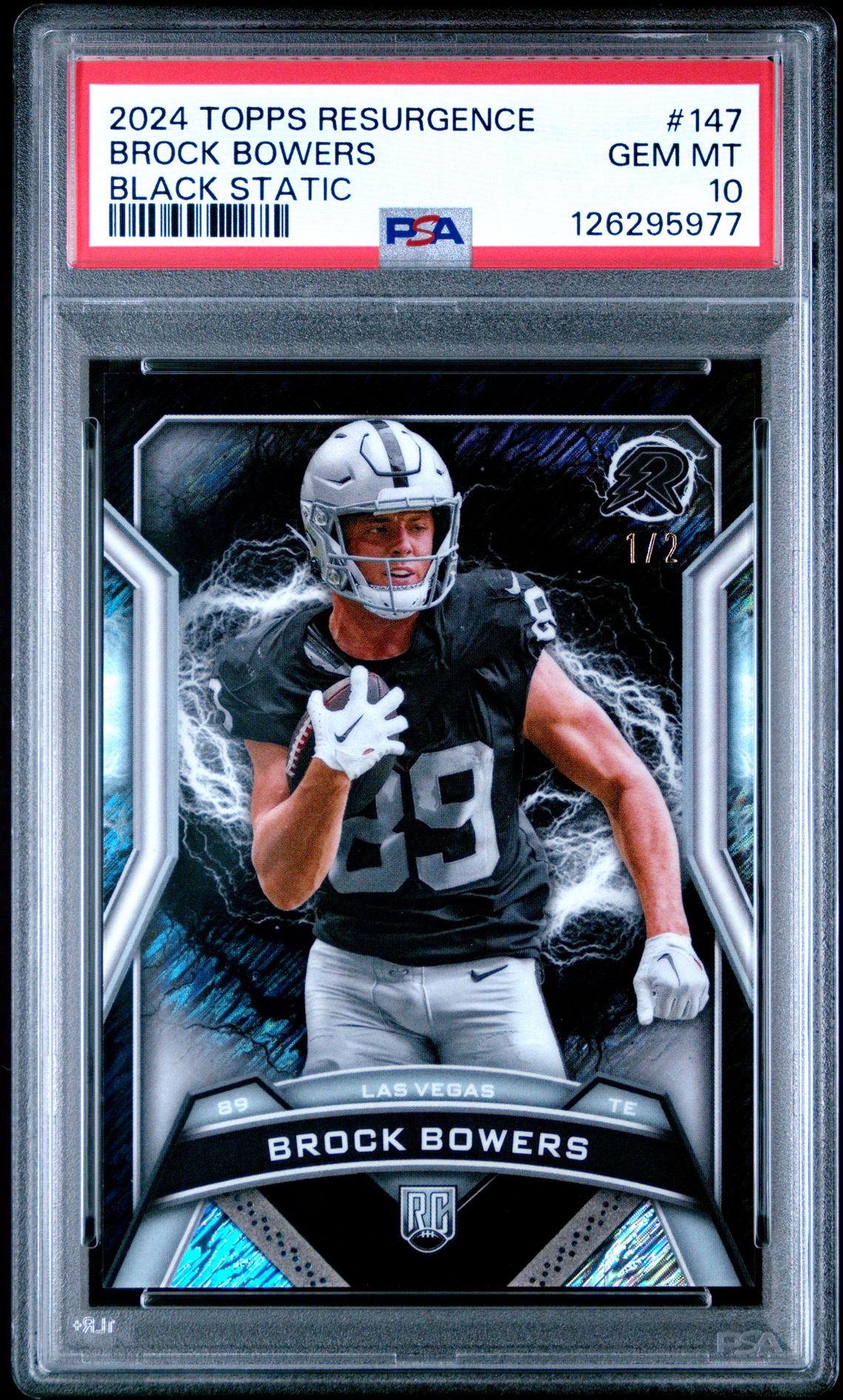 2024 Topps TOPPS RESURGENCE BLACK STATIC #147 Brock Bowers front
