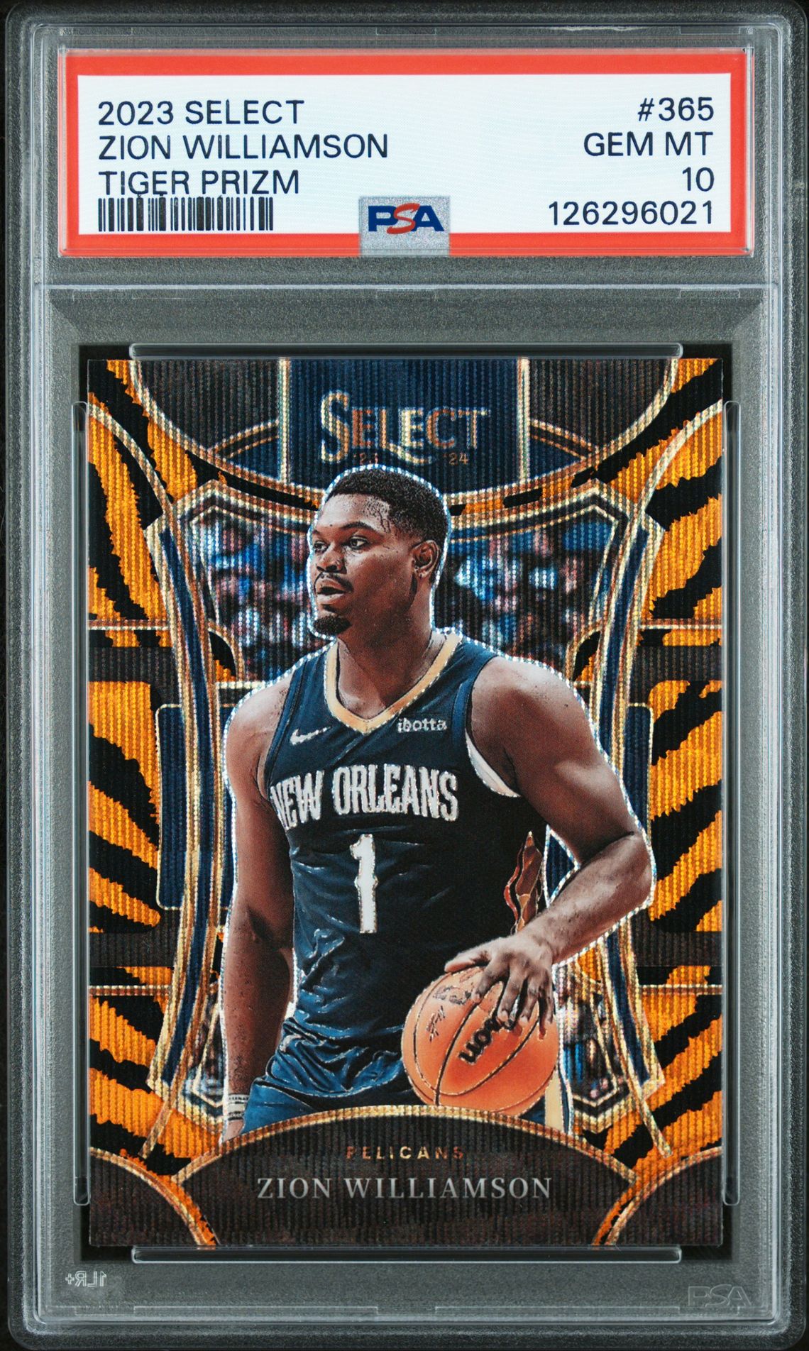 2023 Panini PANINI SELECT TIGER PRIZM #365 Zion Williamson front