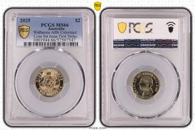 2025 $2 Wallaroos AlBr Colorized Coin Set Issue First Strike MS66