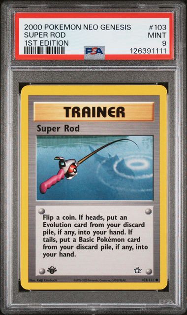 2000 Pokemon Neo Genesis #103 Rod front