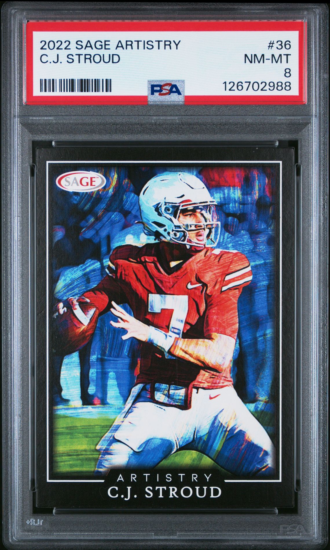 2022 Sage SAGE ARTISTRY #36 C.J. Stroud front