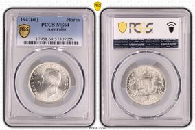 1947(m) Florin KM-40a  Ag MS64