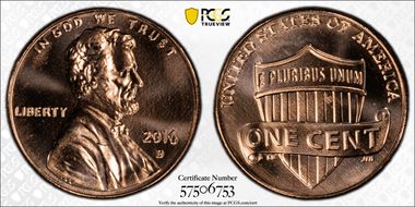 2016-D 1C Shield MS65RD