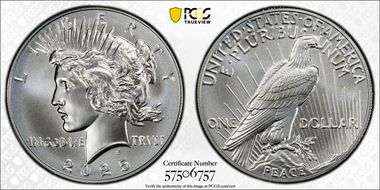 2025 $1 Peace Dollar MS69