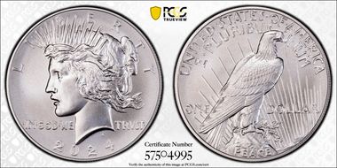 2024 $1 Peace Dollar MS69