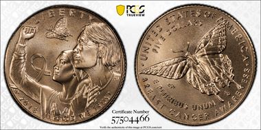 2018-W $5 Breast Cancer Awareness MS70