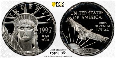 1997-W $25 Statue of Liberty PR69DCAM