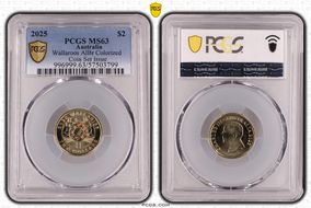 2025 $2 Wallaroos AlBr Colorized Coin Set Issue MS63