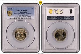 2025 $2 Wallabies AlBr Colorized Coin Set Issue MS63
