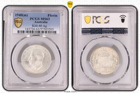 1940(m) Florin KM-40  Ag MS63