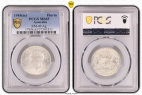 1945(m) Florin KM-40  Ag MS65