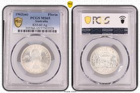 1962(m) Florin KM-60  Ag MS65