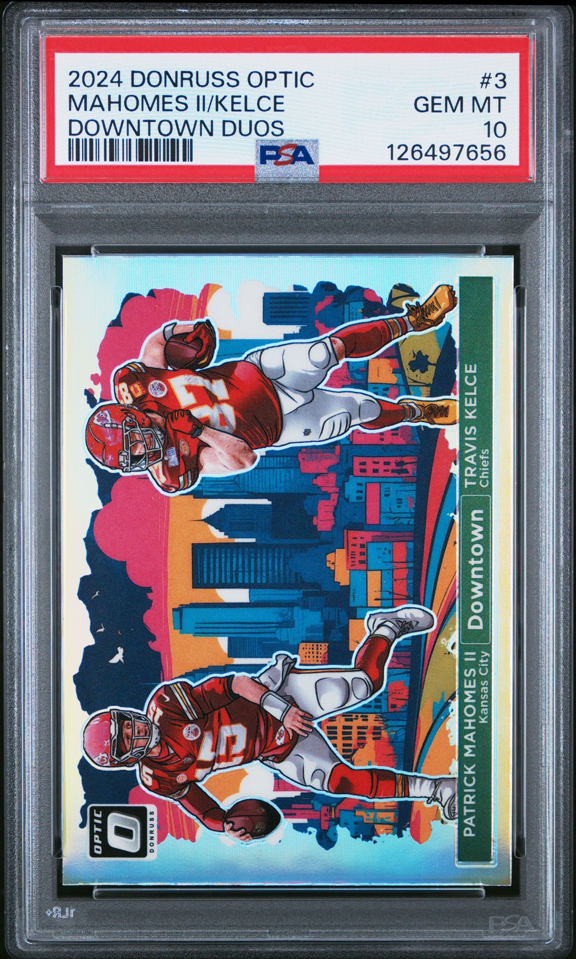 2024 Panini Panini Donruss Optic Downtown Duos #3 Mahomes Ii/Kelce front