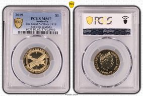 2019 $1 The Great Air Race 1919 Sopwith Wallaby MS67