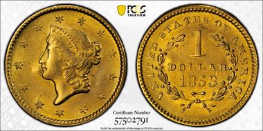 1853 G$1 MS61