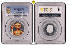 2025 $1 E.T. Zn Colorized MS70