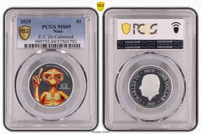 2025 $1 E.T. Zn Colorized MS69