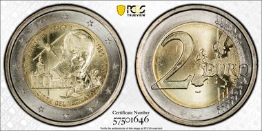 2020-R € 2 Birth Pope John Paul II MS67