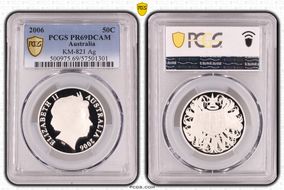 2006 50C KM-821 Ag Round PR69DCAM
