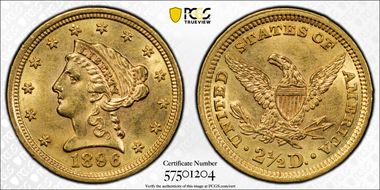 1896 $2.50 MS62