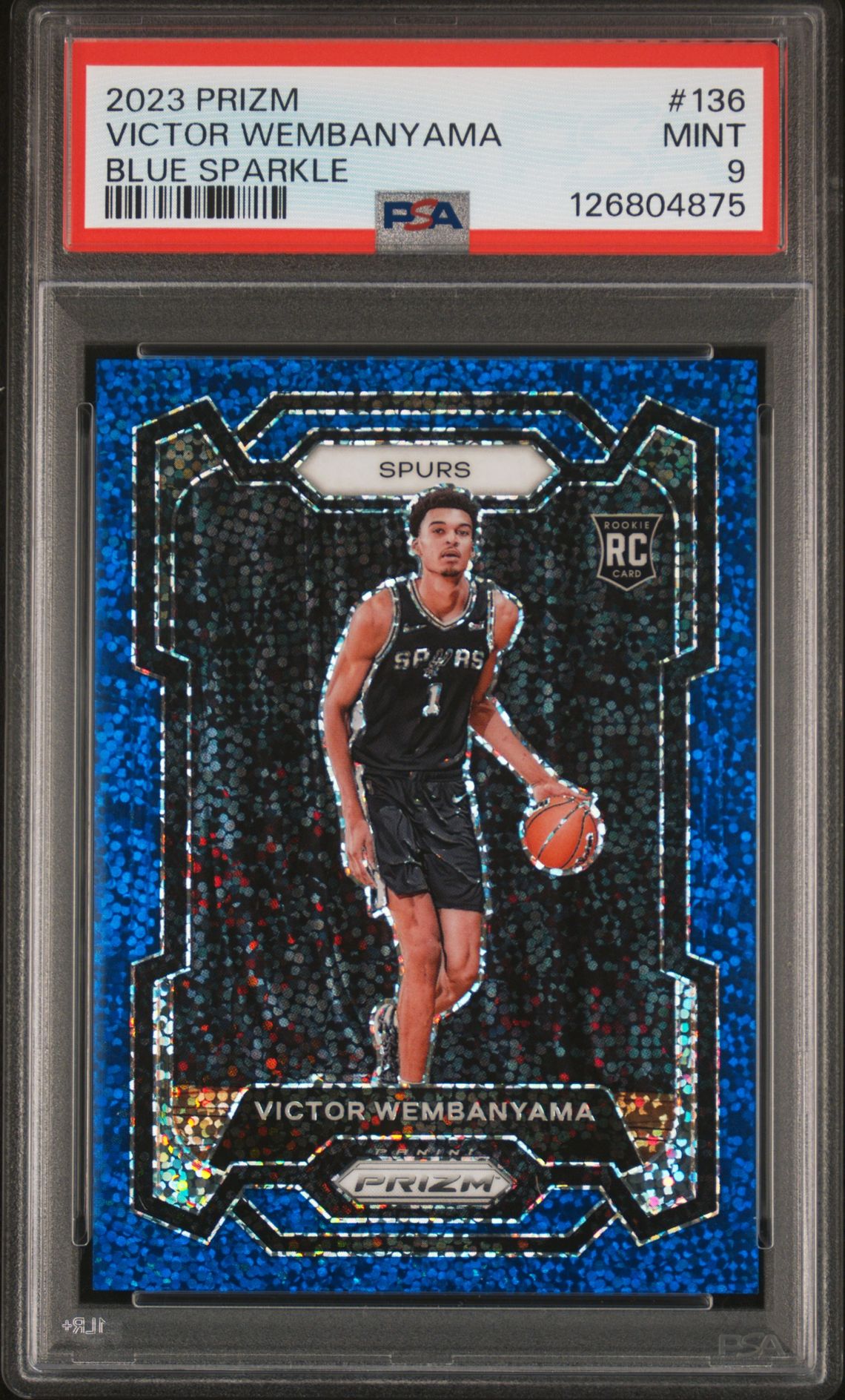 2023 Panini PANINI PRIZM BLUE SPARKLE #136 Victor Wembanyama front