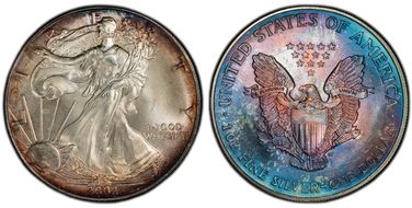 2002 $1 Silver Eagle MS67