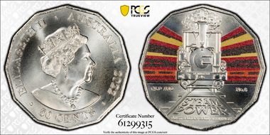 2022 50C Queensland Rail A10 No.6 Australian Rail Heritage MS69