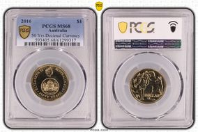2016 $1 50 Yrs Decimal Currency MS68