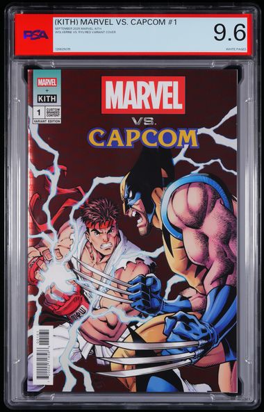 Marvel - 2025 MARVEL; KITH MARVEL VS. CAPCOM (KITH) #1 SEPTEMBER 2025 RED WOLVERINE VS. RYU VARIANT COVER PSA 9.6