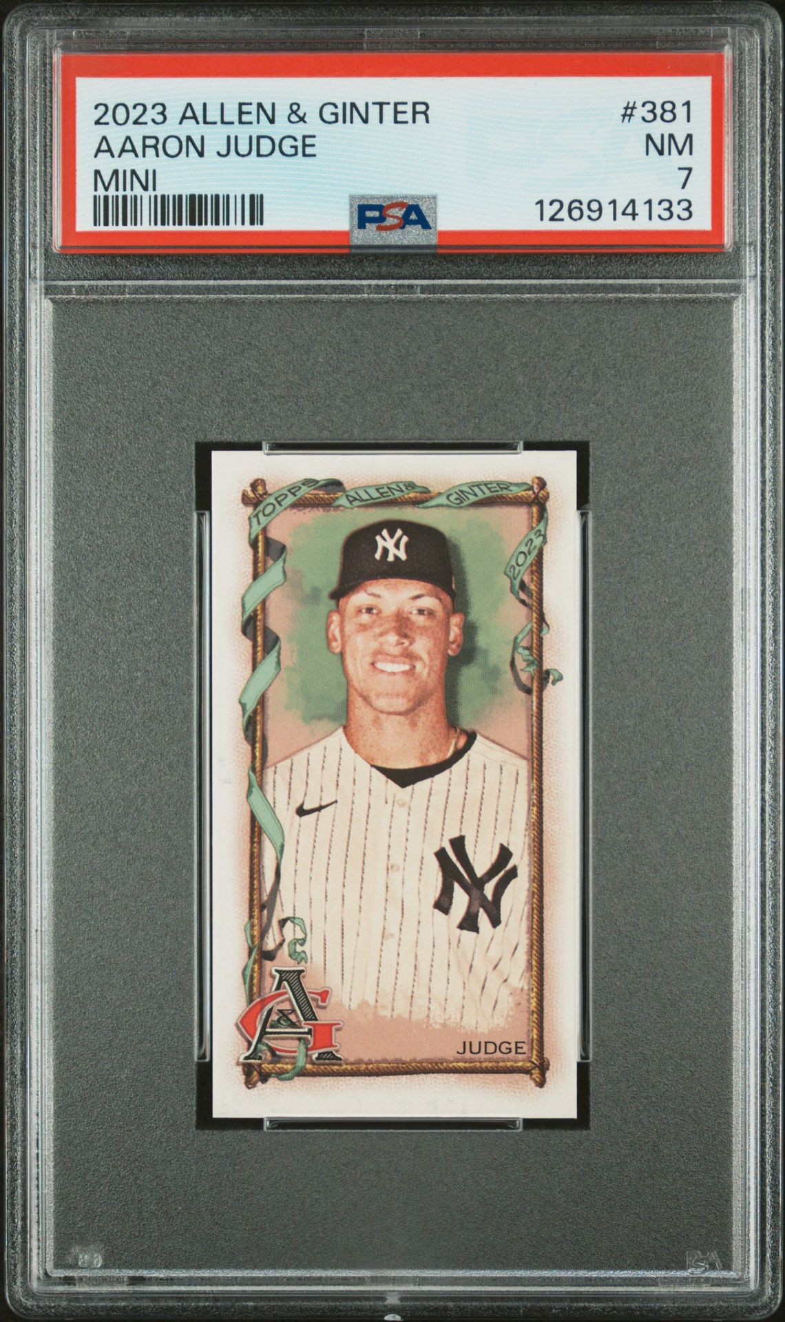 2023 Topps TOPPS ALLEN & GINTER MINI #381 Aaron Judge front