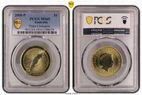 2008-P $1 Palm Cockatoo MS69