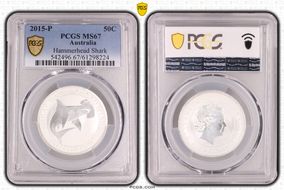 2015-P 50C Hammerhead Shark MS67