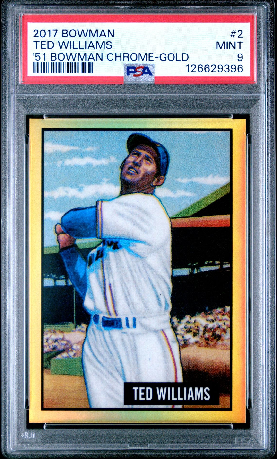 2017 Bowman BOWMAN 1951 BOWMAN CHROME '51 BOWMAN CHROME-GOLD #2 Ted Williams front