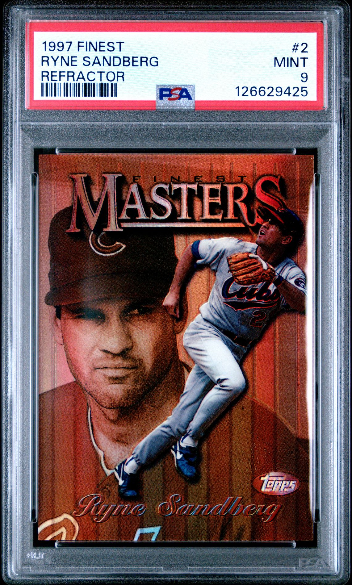 1997 Finest FINEST Refractor #2 Ryne Sandberg front