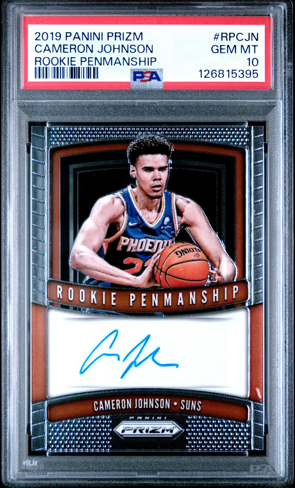2019 Panini PANINI PRIZM ROOKIE PENMANSHIP #RPCJN Cameron Johnson front