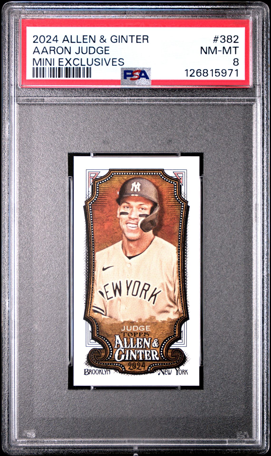 2024 Topps TOPPS ALLEN & GINTER MINI EXCLUSIVES #382 Aaron Judge front
