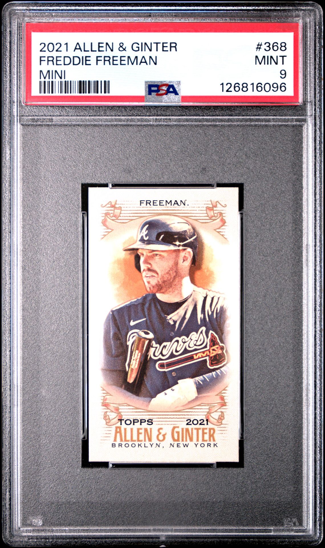 2021 Topps TOPPS ALLEN & GINTER MINI #368 Freddie Freeman front