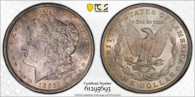 1893 $1 MS62
