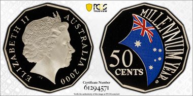 2000 50C Millennium - Colorized PR69DCAM