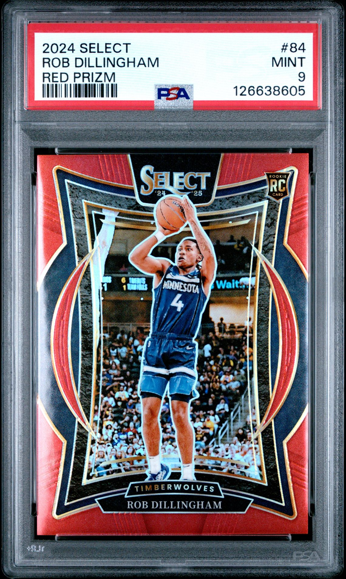 2024 Panini PANINI SELECT RED PRIZM #84 Rob Dillingham front