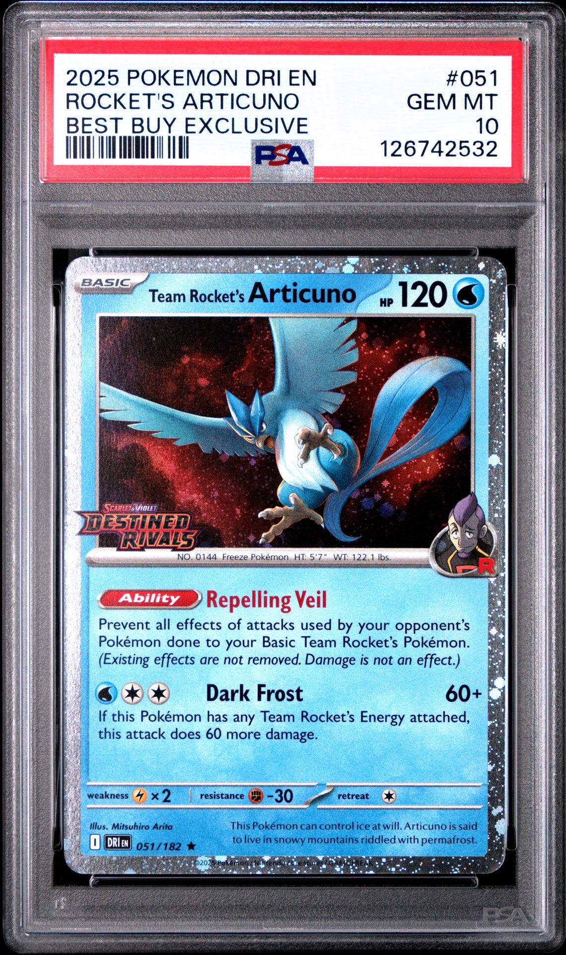 2025 Pokemon POKEMON DRI EN-DESTINED RIVALS #051 Rocket's Articuno front