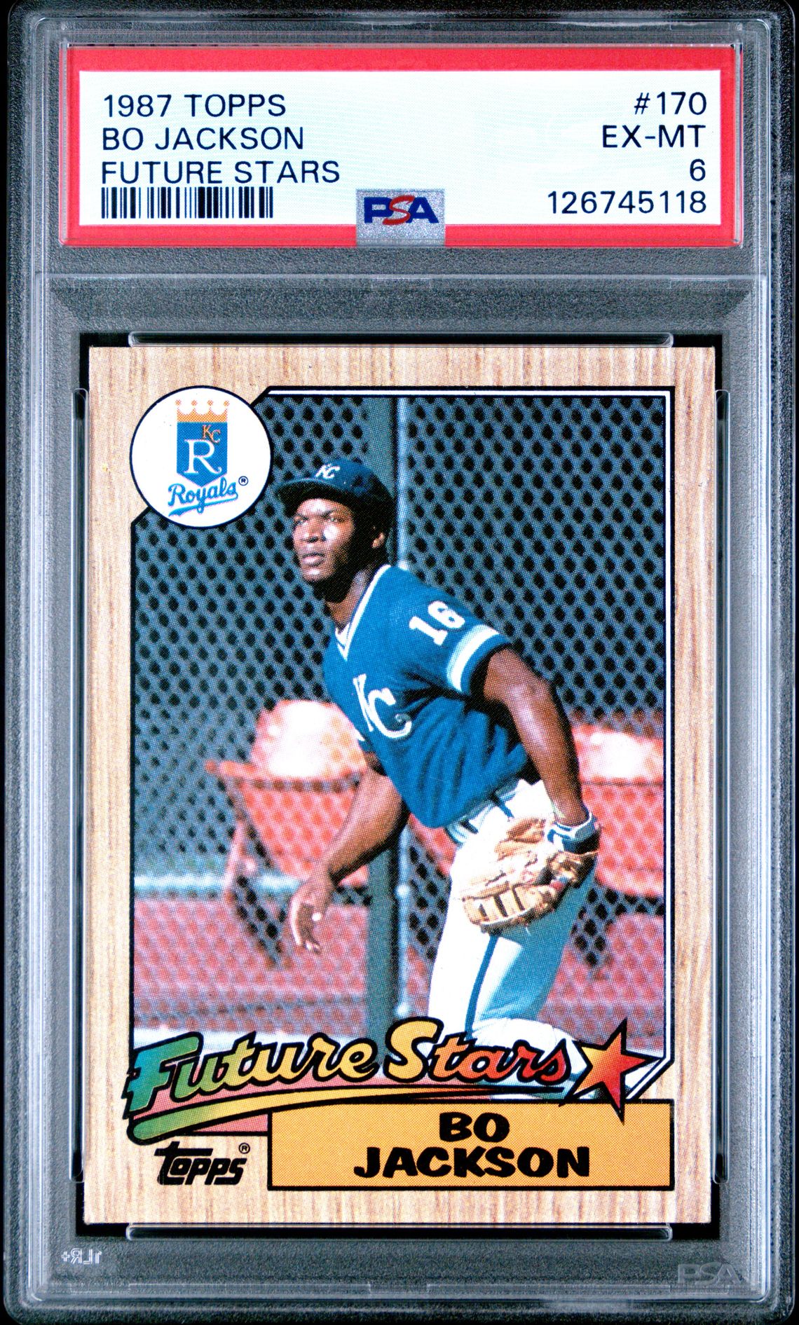 1987 Topps Bo Jackson #170 (Future Stars) Ex-Mt 6 front