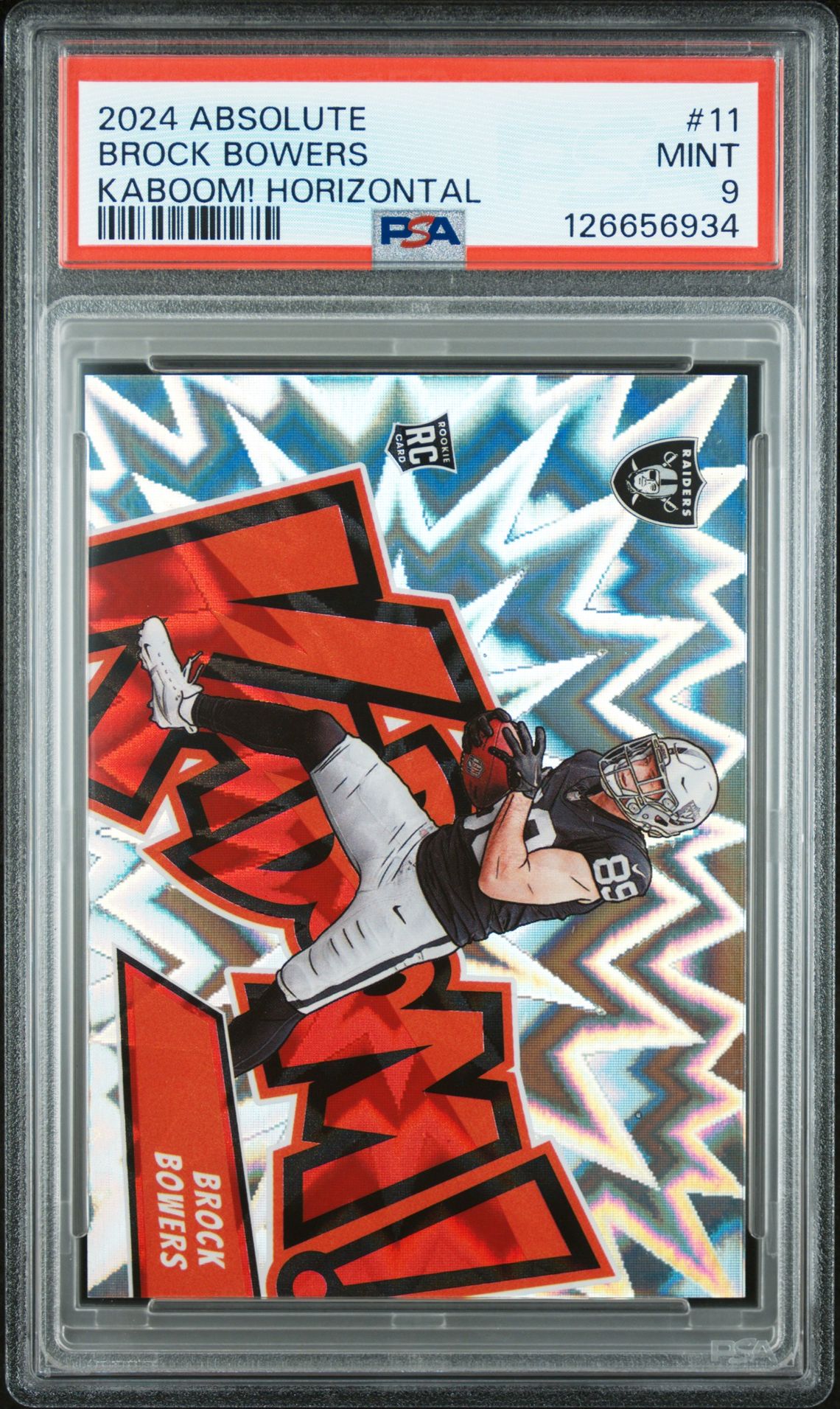 2024 Panini Absolute Kaboom! Horizontal Brock Bowers #11 Mint 9 front