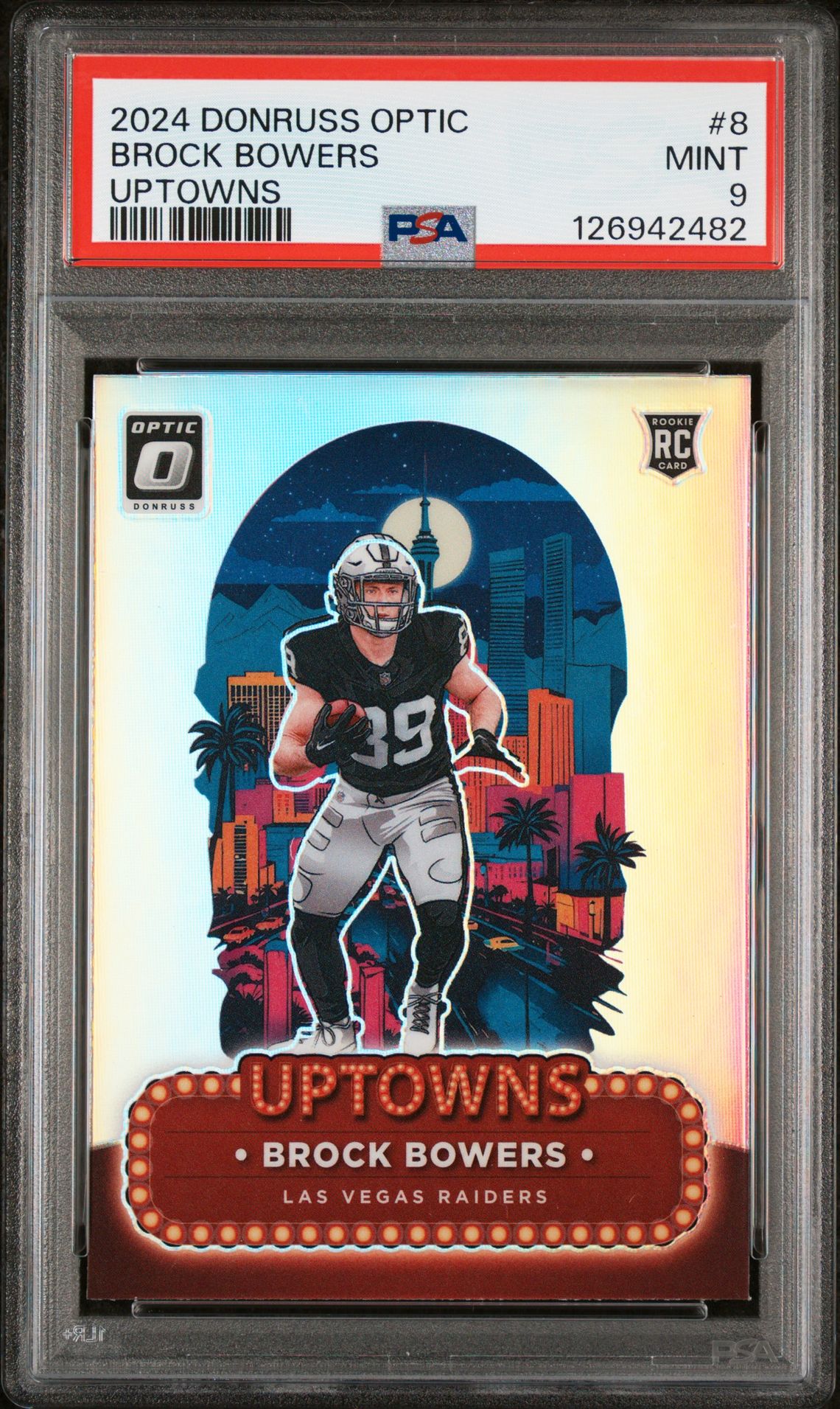 2024 Panini Donruss Optic Uptowns Brock Bowers #8 Mint 9 front